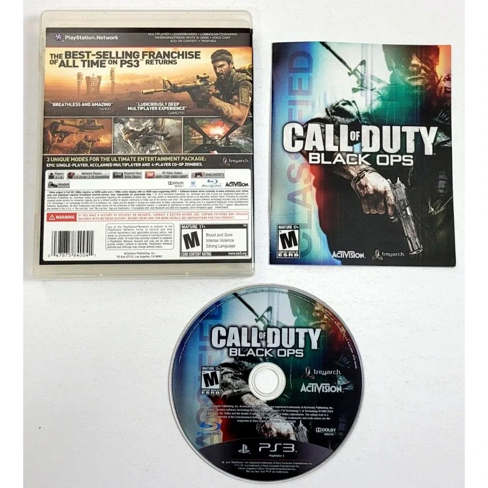 CALL OF DUTY: BLACK OPS - PS3 GAME - COMPLETE! PLAYSTATION 3‎ GAME